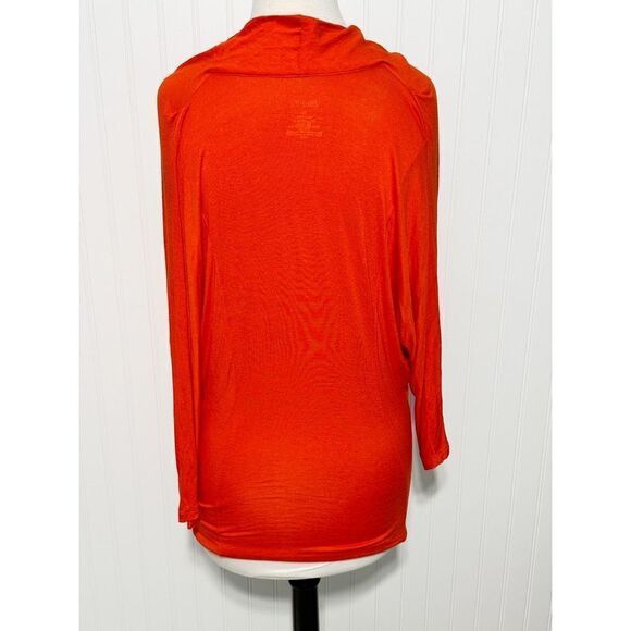 Jennifer Lopez‎ Women's V Neck Stretch Casual Long Sleeve Top Orange Size Medium - Picture 4 of 7
